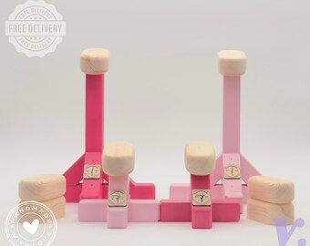 Gymnast Gift Set | Calisthenics Training Equipment | Handstand Canes & Parallettes | Gymnastics Bars, Blocks | Black Home Gym Workout