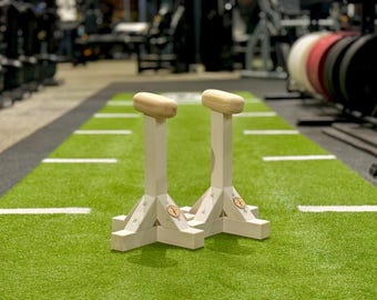 VertiCanes Gymnastics Handstand Pedestals – Training Blocks for Balance, Strength, Contortion, Calisthenics, Yoga, Acro & Circus Whitewash