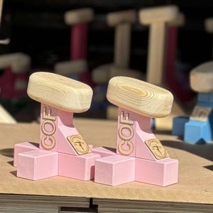 Mini Handstand Canes | Gymnastics Equipment | Handstand Bars & Wooden Parallettes | Gymnastics Blocks | Calisthenics Training | Home Workout image 9