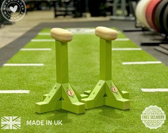 Handstand Canes | Gymnastics Equipment | Handstand Bars & Wooden Parallettes | Gymnastics Blocks | Calisthenics Training | Home Gym | Green