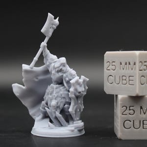Death Knight Warrior Fighter Axe Shield 32mm Miniature Dnd Skirmish