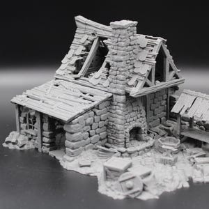 Tabletop Terrain Fantasy Blacksmith Forge Ruin Dnd RPG Wargame Skirmish 28mm