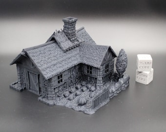 Tabletop Terrain Fantasy Farm House Cottage Garden Dnd RPG wargame skirmish 28mm
