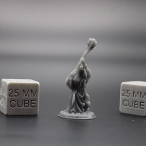 Mage Wized Sorcerer Raised Orb Staff 32mm Miniature Dnd Skirmish