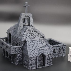 Tabletop Terrain Monastery Temple Dnd RPG Skirmish 28mm