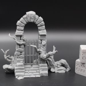 Tabletop Terrain Fantasy Medieval Gate Portal Ruin Dnd RPG Wargame Skirmish 28mm