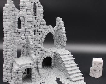 Tabletop Terrain Fantasy Tower Castle Ruin Dnd RPG Wargame Skirmish 28mm A