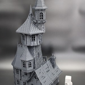 Tabletop Terrain Fantasy Wizard Guild Tower House Dnd RPG wargame skirmish 28mm