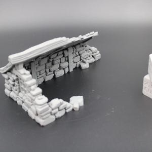 Tabletop Terrain Fantasy Medieval Stone House Ruin Dnd RPG Wargame Skirmish 28mm afbeelding 4