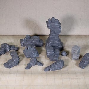 Tabletop Terrain Rock Stone Cover Steps Scatter Dnd RPG wargame skirmish 28mm