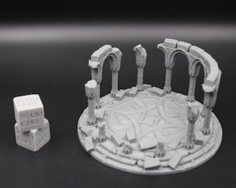 Tabletop Terrain Celestial Temple Ruin Elven Dnd RPG wargame skirmish 28mm