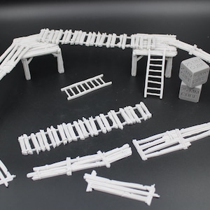Tabletop Terrain Fantasy Modular Walkway Catwalk Platform Scatter Ruin Dnd RPG wargame skirmish 28-32mm