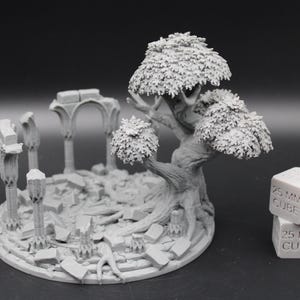 Tabletop Terrain Celestial Temple Rubble Ruin Tree Elven Dnd RPG wargame skirmish 28mm