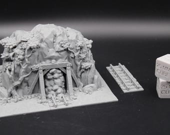 Tabletop Terrain Fantasy Mine Entrance Dnd RPG wargame skirmish 28-32mm