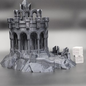 Tabletop Terrain Elven Fort Outpost Tower Temple Dnd RPG wargame skirmish 28mm