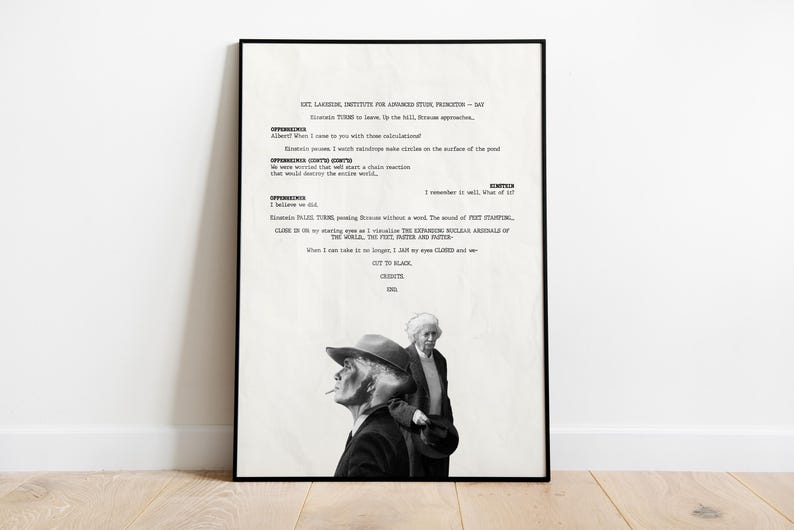 Oppenheimer Movie Script Poster: Final Scene Screenplay (digital or ...