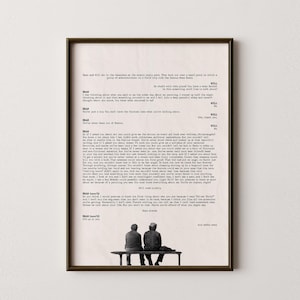 Good Will Hunting Movie Script Poster: Famous Scene Screenplay (Digital or Framed)