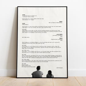 Aftersun Movie Script Poster: Famous Scene Screenplay (digital or ...