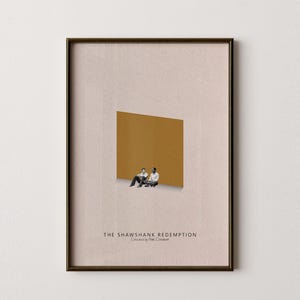 Shawshank Redemption Inspired Poster, Mid Century Modern Poster, Minimalist Movie Poster, Retro Art Poster, Favorite Movie/TV Series Poster
