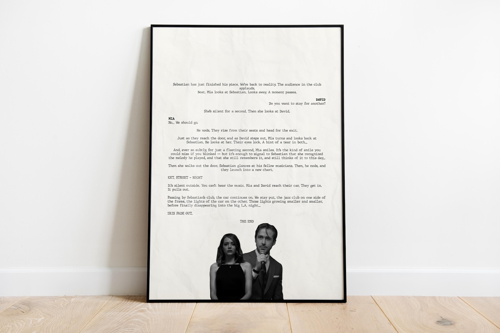 La La Land Movie Script Poster, Final Scene Scripts, Screenplay Movie ...