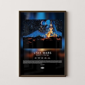 Star Wars a New Hope Movie Poster, Star Wars Movies, Favorite Movie/TV Series Poster, Wall Poster, Home Poster, Home Decor, Framed Poster