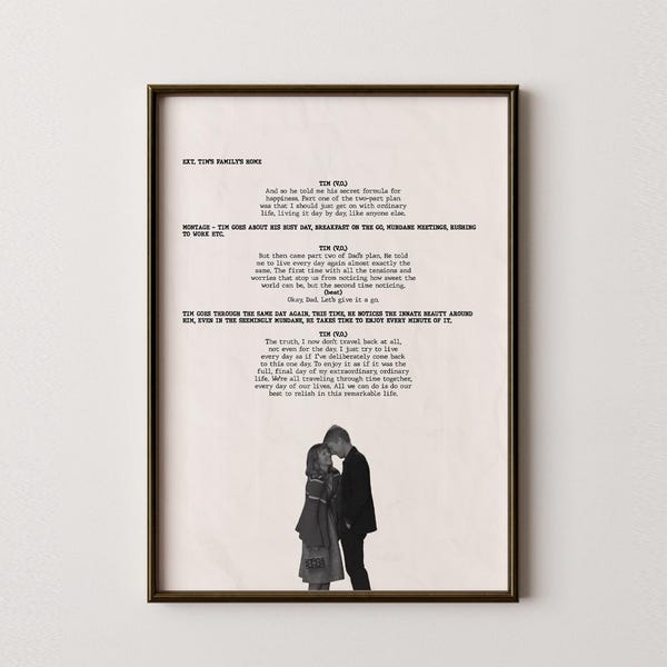 Movie Script Print Etsy