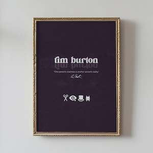 Tim Burton Icons Poster, Tim Burton Famous Movies Poster, Minimalist Movie Poster, Retro Art Poster, Favorite Directors Poster