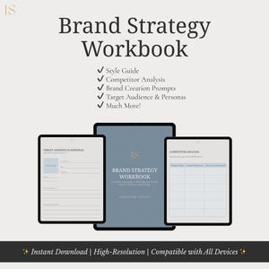 Brand Strategy Workbook | Business Branding Guide | Define Your Brand Mission, Visual Identity & Messaging | Editable Canva PDF