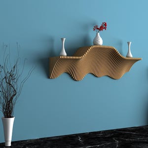 Parametric Decor - 3D Acoustic Panel Wall art - Handcrafted Large Wall Hangings - Wood Wall art - Living room decorations