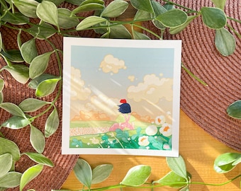 Süßer Kiki Quadrat Print
