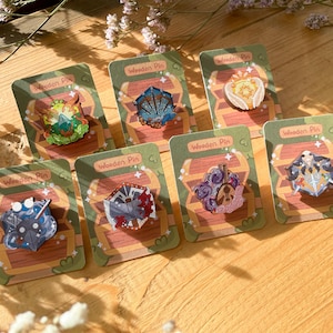 Houten Vox Machina-badges, cruciale rolspelden