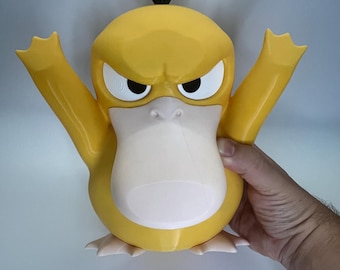 Statuetta decorativa per finestra raffigurante Psyduck, Charmander, Squirtle, Bulbasaur o Pikachu arrabbiati.