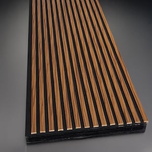 Anatolian Walnut Wood Slat Wall Panel: Sound Insulation, Custom Size
