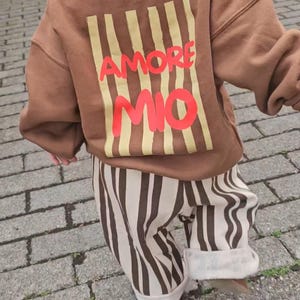 Amore Mio Bügelbild für Kinder | DTF Bügelbild | Italienisches Kinder Motiv | Retro Bügelbild | T-Shirt & Pullover | A5