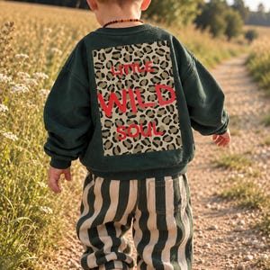 Iron-on transfer "Little Wild Soul" A5 | Leopard print iron-on transfer for children | Leopard print | Children's shirt print | Iron-on transfer | DTF transfer |