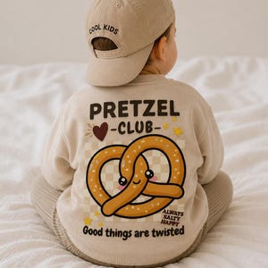 Pretzel Club – A5 DTF Iron-on Transfer | Cute Pretzel Design | DIY for T-Shirts, Sweaters, Bags & Children's Clothing