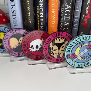 Morally Grey Book Club Book Shelf Buddy Standee| Book Lover Gift | Reading Decor | Bookish Accessories | Bookshelf Decor | Gifts for Readers image 3
