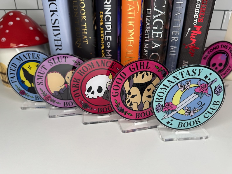 Morally Grey Book Club Book Shelf Buddy Standee| Book Lover Gift | Reading Decor | Bookish Accessories | Bookshelf Decor | Gifts for Readers image 3