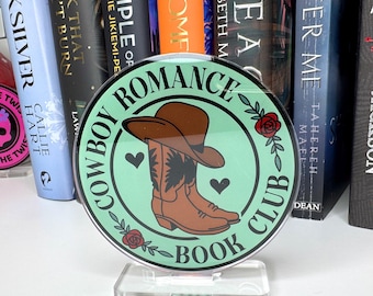 Cowboy Romance Book Club Book Shelf Buddy Standee | Book Lover Gift | Reading Decor | Bookish Accessories | Bookshelf Decor | Reader Gifts