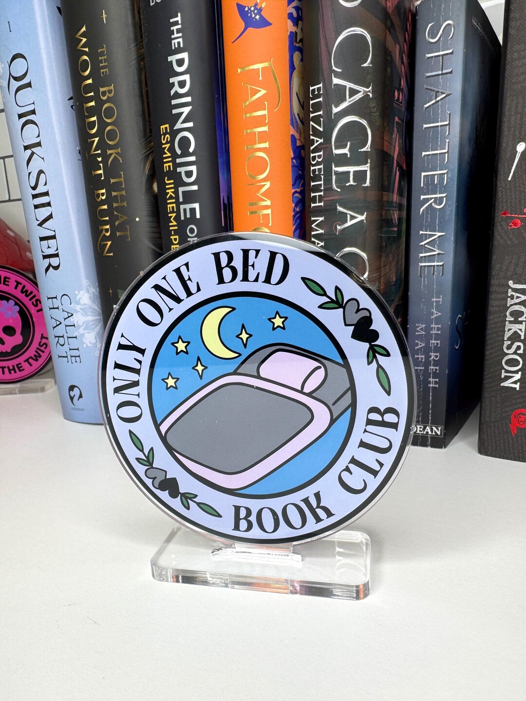 Only One Bed Book Club Book Shelf Buddy Standee | Book Lover Gift ...