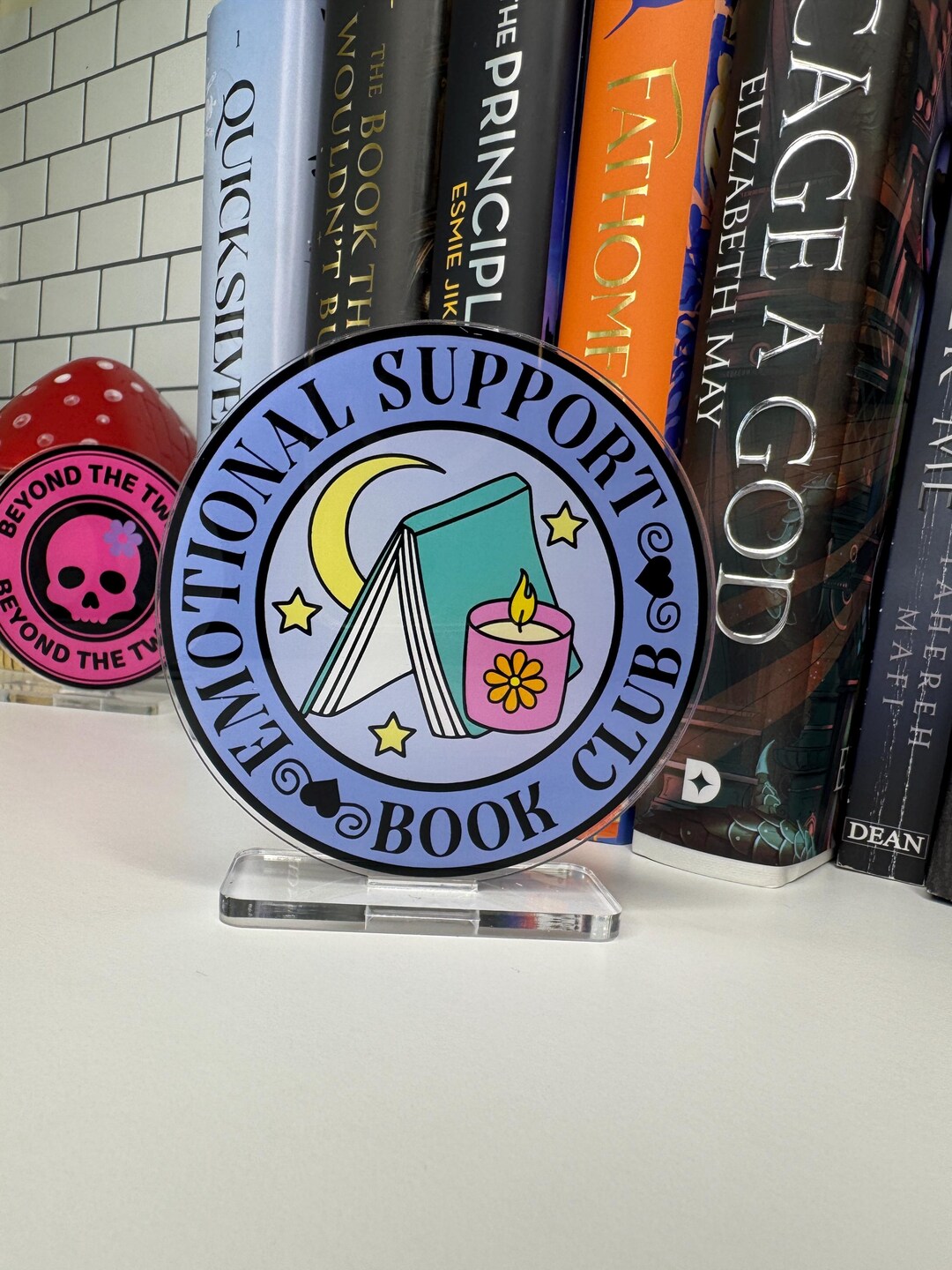 Emotional Support Book Club Book Shelf Buddy Standee | Book Lover Gift ...