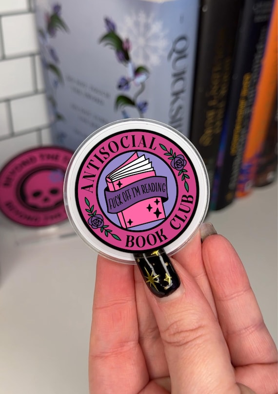 Antisocial Book Club eReader Grip | Phone Grip | eReader Holder | Book Lover Gift | Bookish Accessories | Reading Gift | Tablet Holder