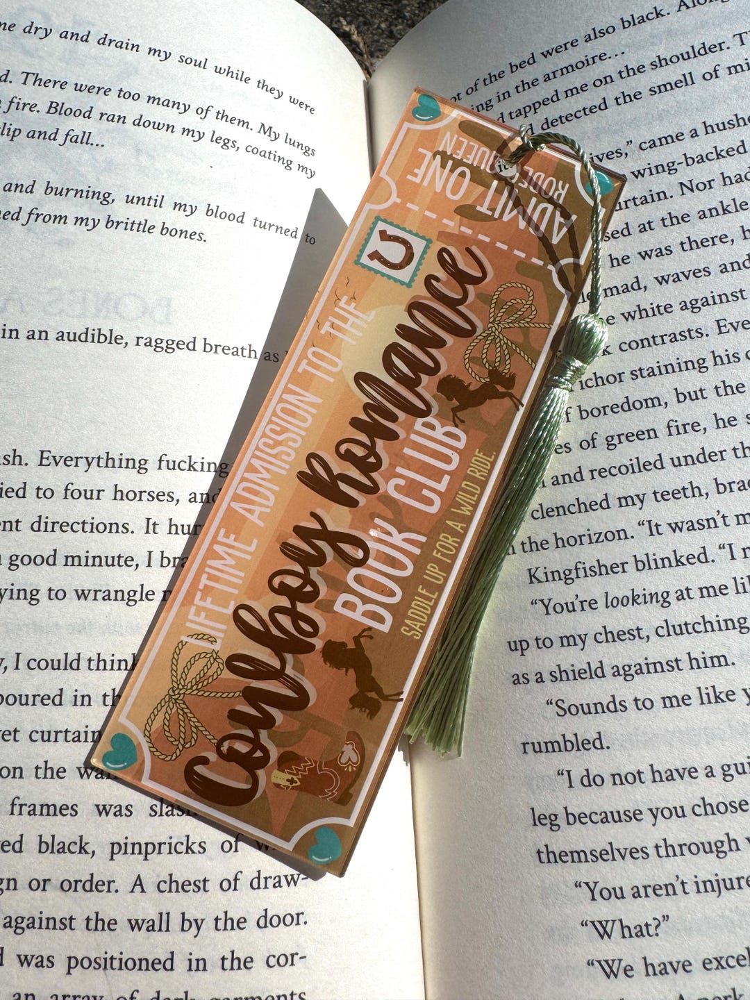 Cowboy Romance Book Club Bookmark | Reading Gifts | Unique Bookmark ...