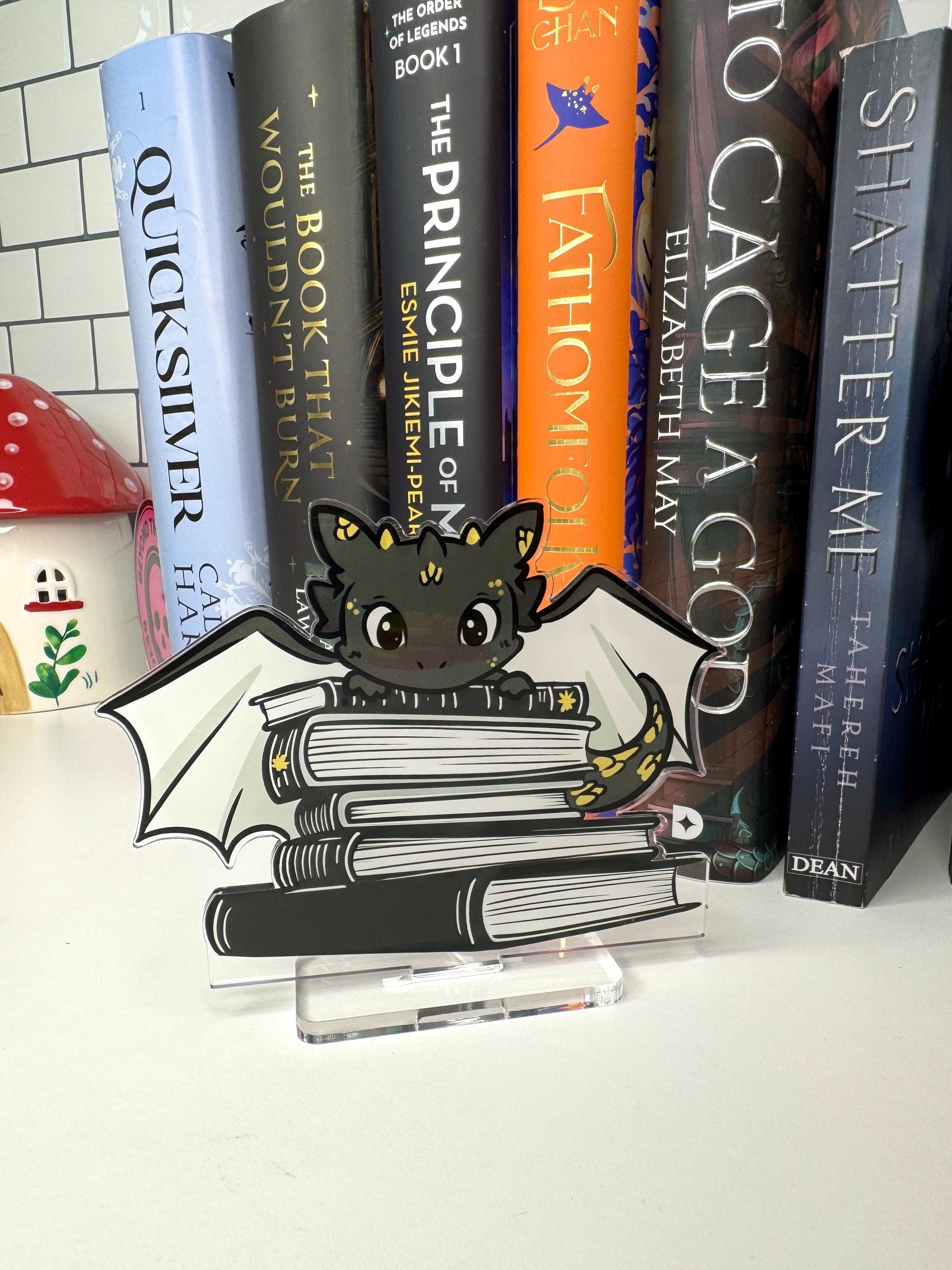 Cute Book Dragon Book Shelf Buddy Standee | Book Lover Gift | Reading ...