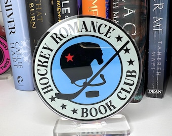 Hockey Romance Book Club Book Shelf Buddy Standee | Book Lover Gift | Reading Decor | Bookish Accessories | Bookshelf Decor | Reader Gift