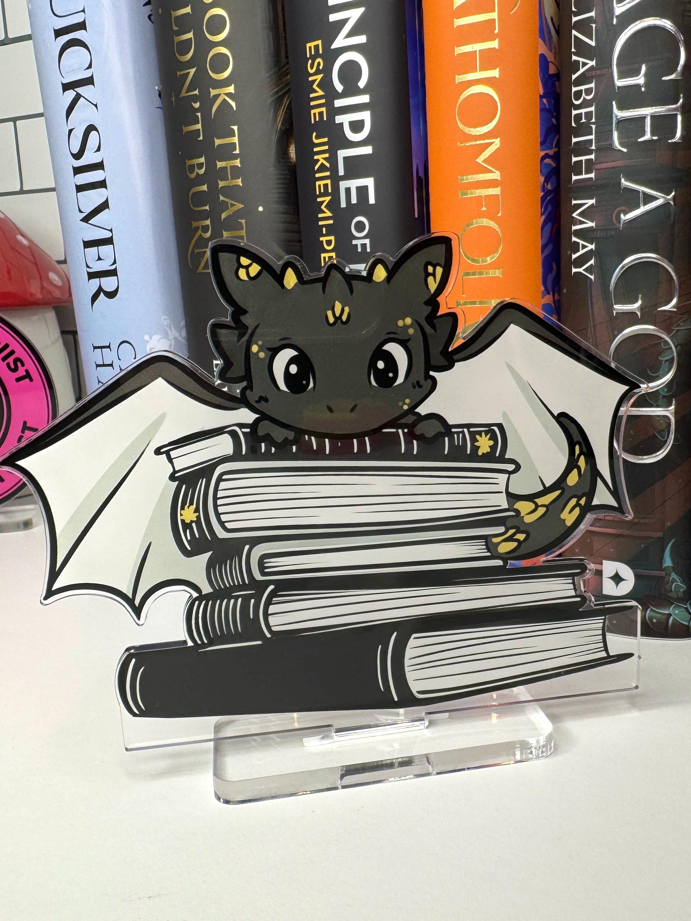 Cute Book Dragon Book Shelf Buddy Standee | Book Lover Gift | Reading ...