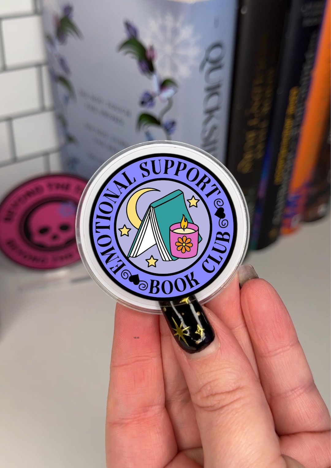 Emotional Support Book Club Ereader Grip | Phone Grip | Ereader Holder ...