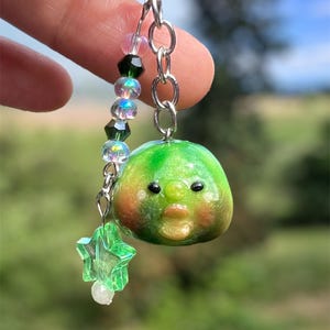 Kawaii Watermelon Keychain, Unique Handmade Fruit Charm, Quirky Clay Veggie Phone Strap, Fun Miniature Food Key Holders, Gift Food Lovers