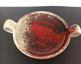 Vintage Karlsruher Majolika Fat Lava Centerpiece Dish, 1960s Fridegard Glatzle Design