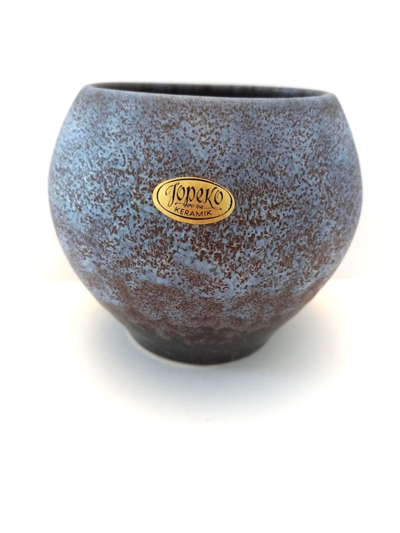 FAT LAVA プランター 【Jopeko】 Jopeko Fat Lava Planter, West German Pottery, 1960s Blue Glaze